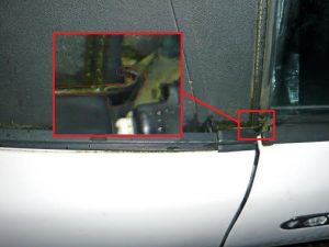 MK1 MX5 hood clips at B pillar